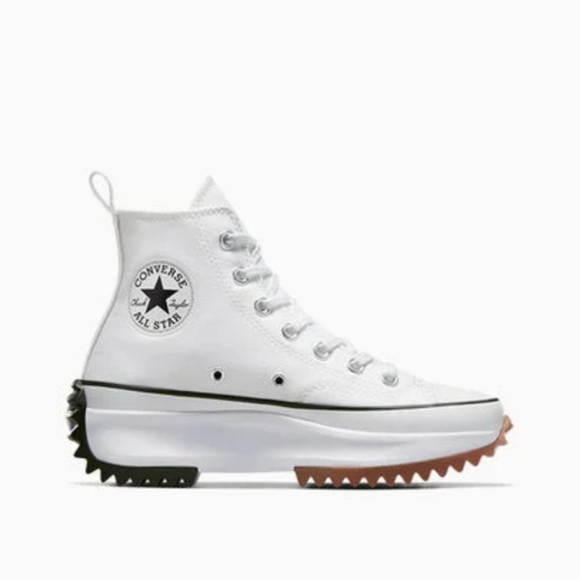 Run Star Hike Canvas Converse Platform W8 M6.5 White/Black/Gum NIB - Picture 2 of 7